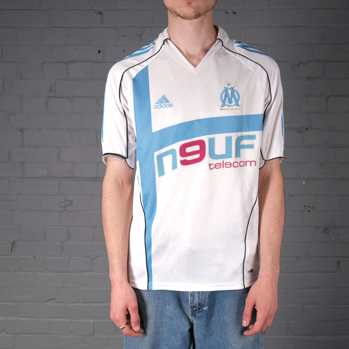 00s Adidas Marseille Home Shirt Y2K
