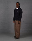 Vintage Lacoste Knitted Crewneck Jumper in Navy