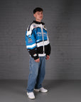 Vintage Viagra Nascar Racing Bomber Jacket in Blue and White