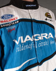 Vintage Viagra Nascar Racing Bomber Jacket in Blue and White