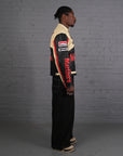 Vintage Marlboro Racing Leather Jacket in Cream & Black