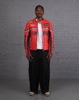 Vintage Ferrari Racing Leather Jacket in Red