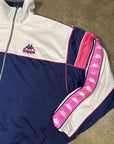 Vintage Kappa Women's 90s Tracksuit in navy blue and pink