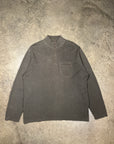 Vintage Woolrich Quarter-Zip with Leather Details