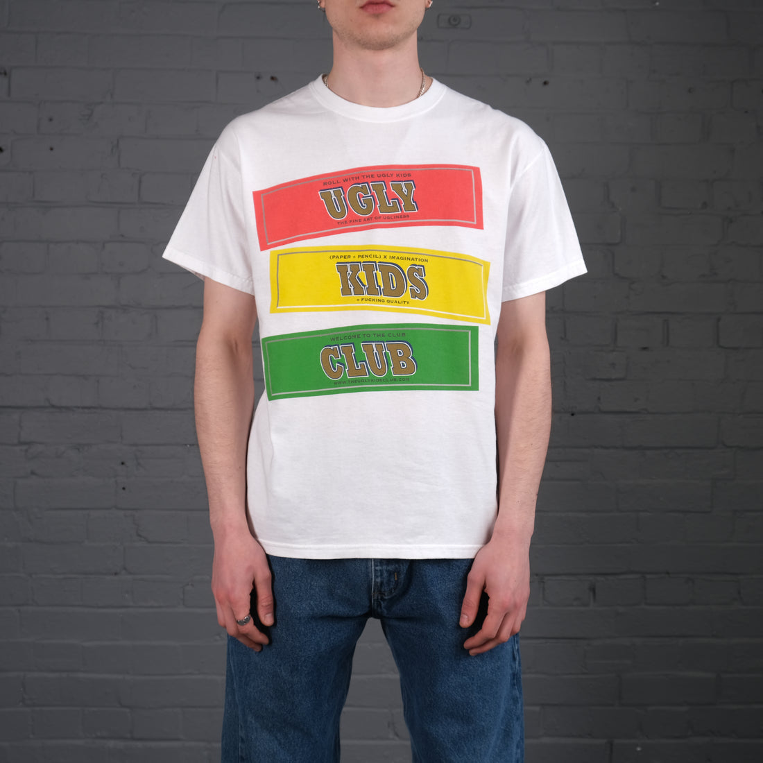 Vintage Rizla Ugly Kids Club graphic t-shirt in white