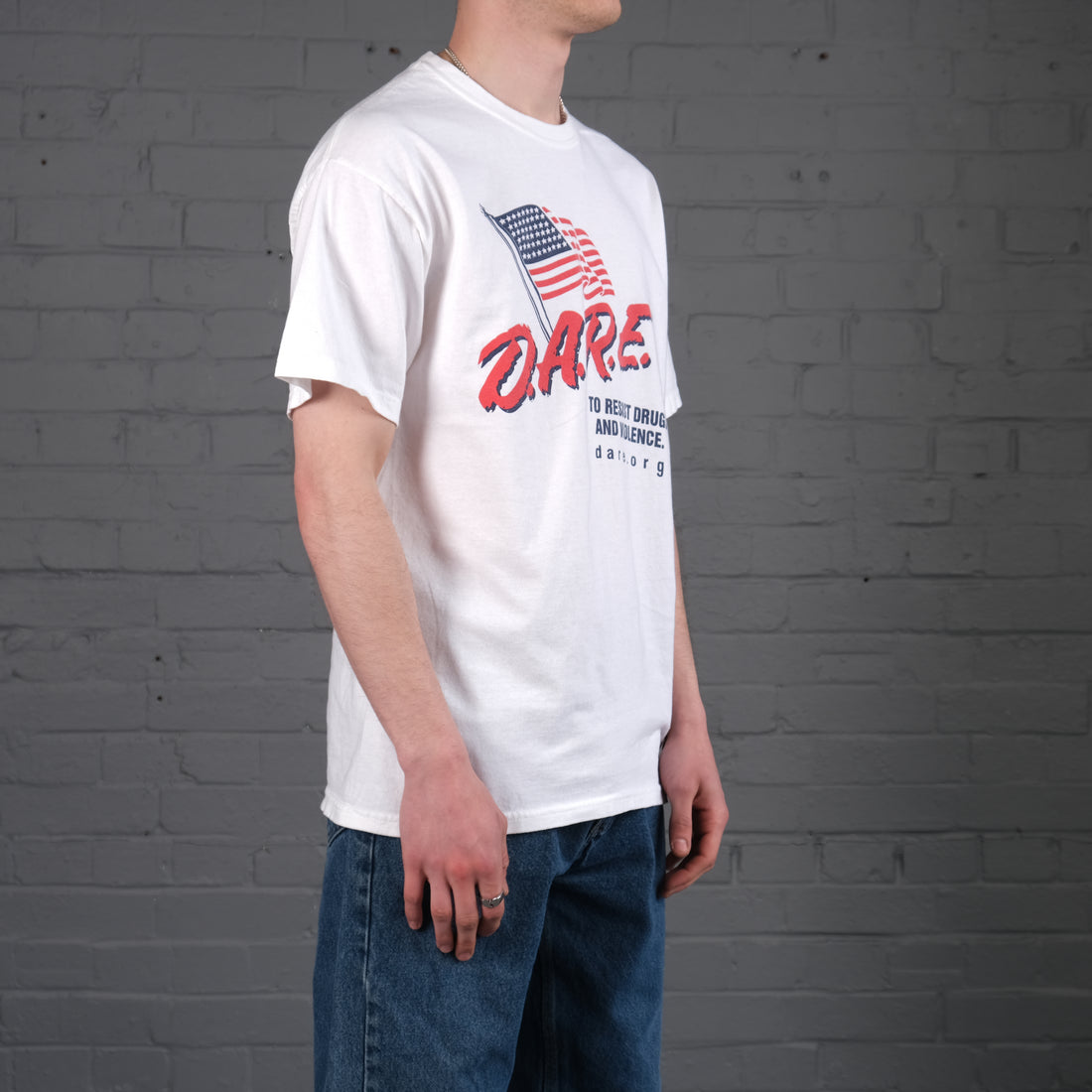 Vintage D.A.R.E graphic t-shirt in White