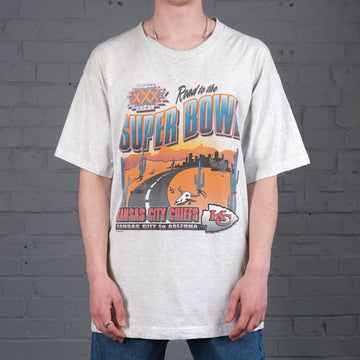 Vintage Super Bowl graphic t-shirt in Grey