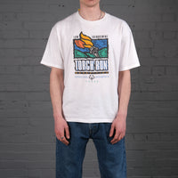 Vintage Torch Run graphic t-shirt in White