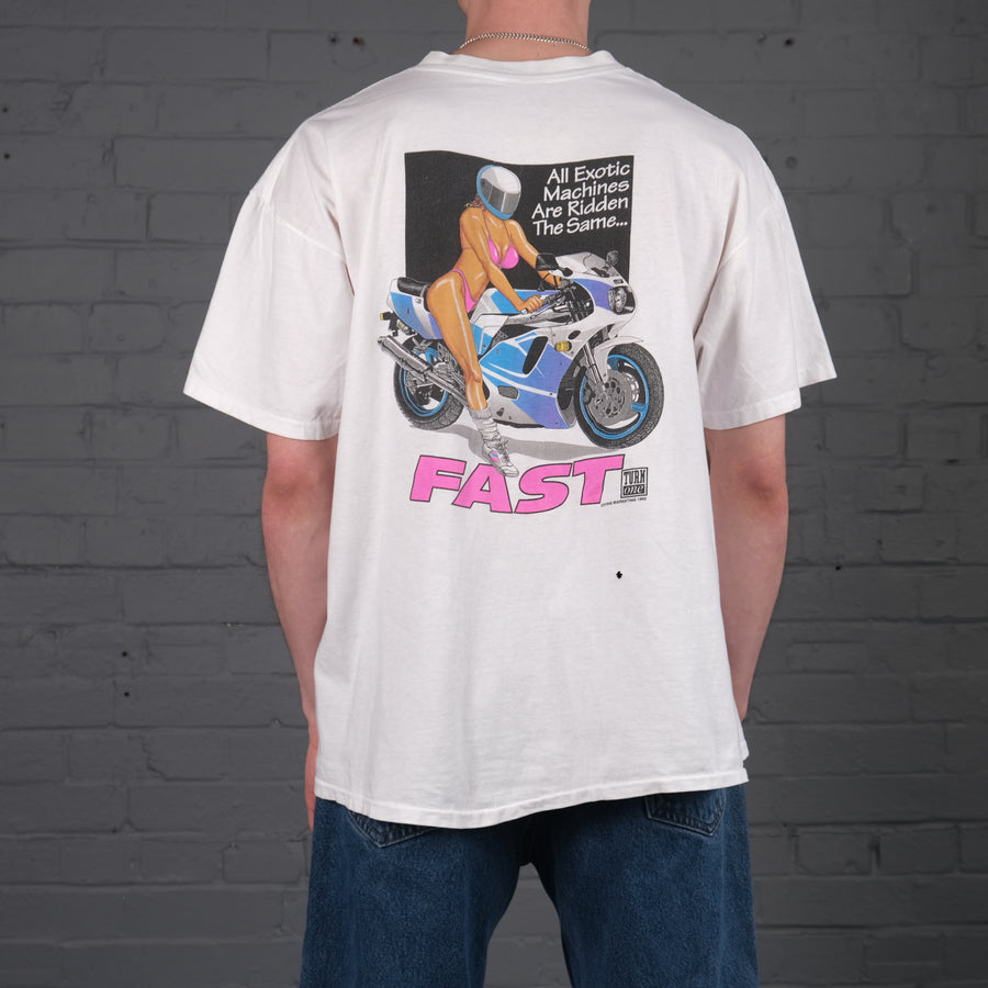 Vintage Motorbike graphic t-shirt in White