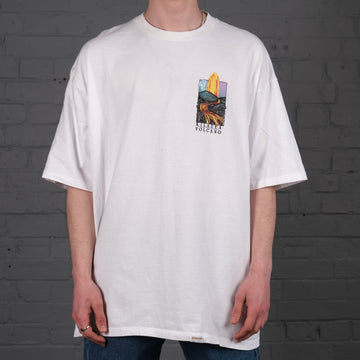 Vintage Volcano graphic t-shirt in white