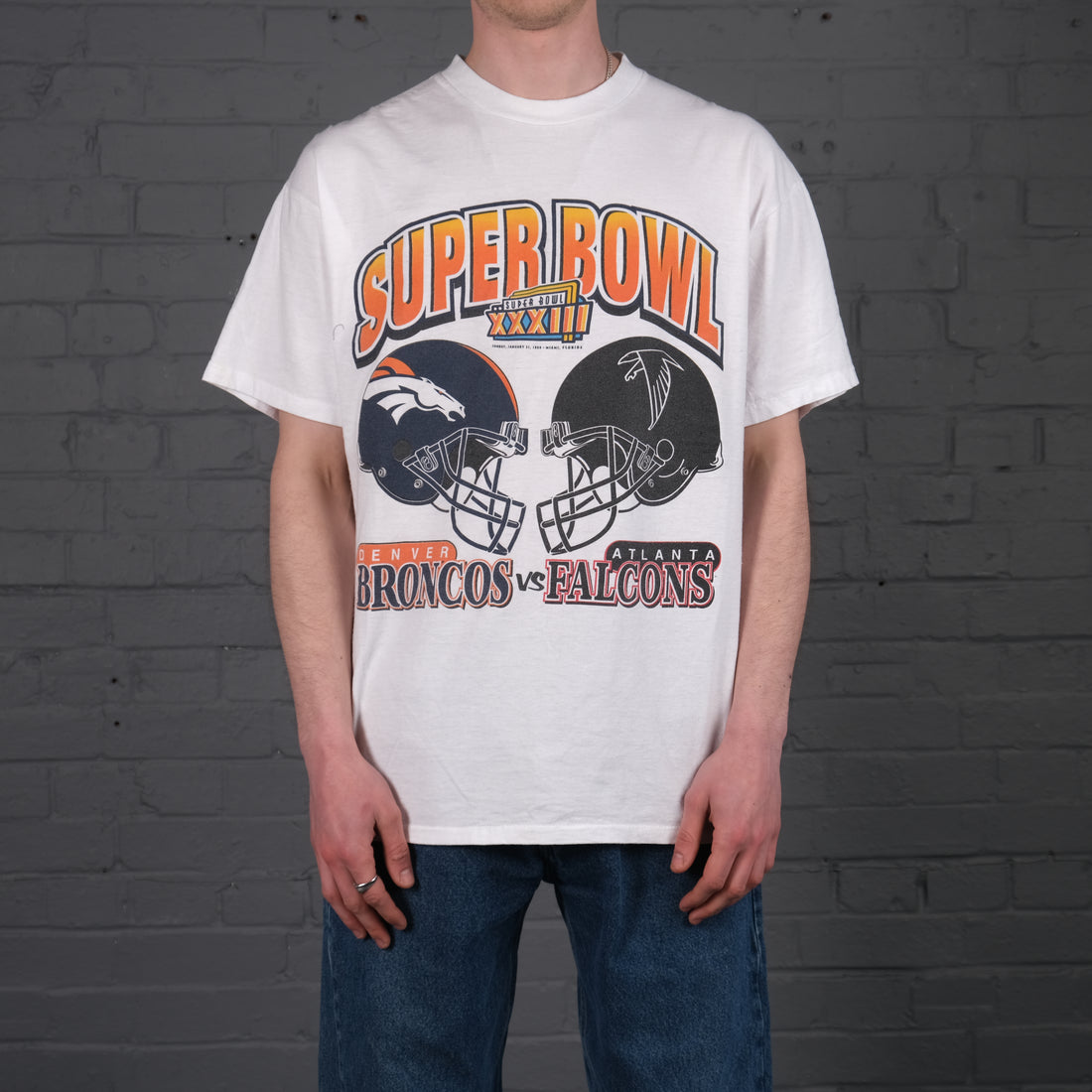 Vintage Super Bowl graphic t-shirt in White