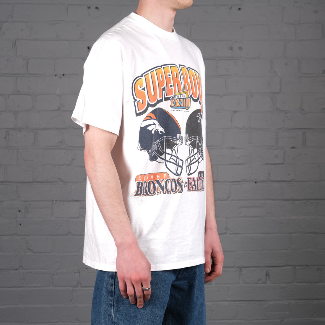 Vintage Super Bowl graphic t-shirt in White