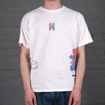 Vintage Adidas World Cup 98 graphic t-shirt in White
