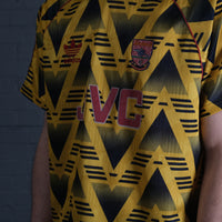 Vintage Adidas Bruised Banana Arsenal 91-93 Away Kit Football Shirt