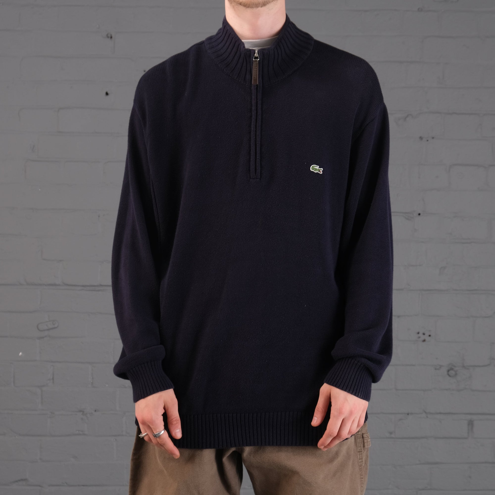 Vintage Lacoste quarter zip in Navy