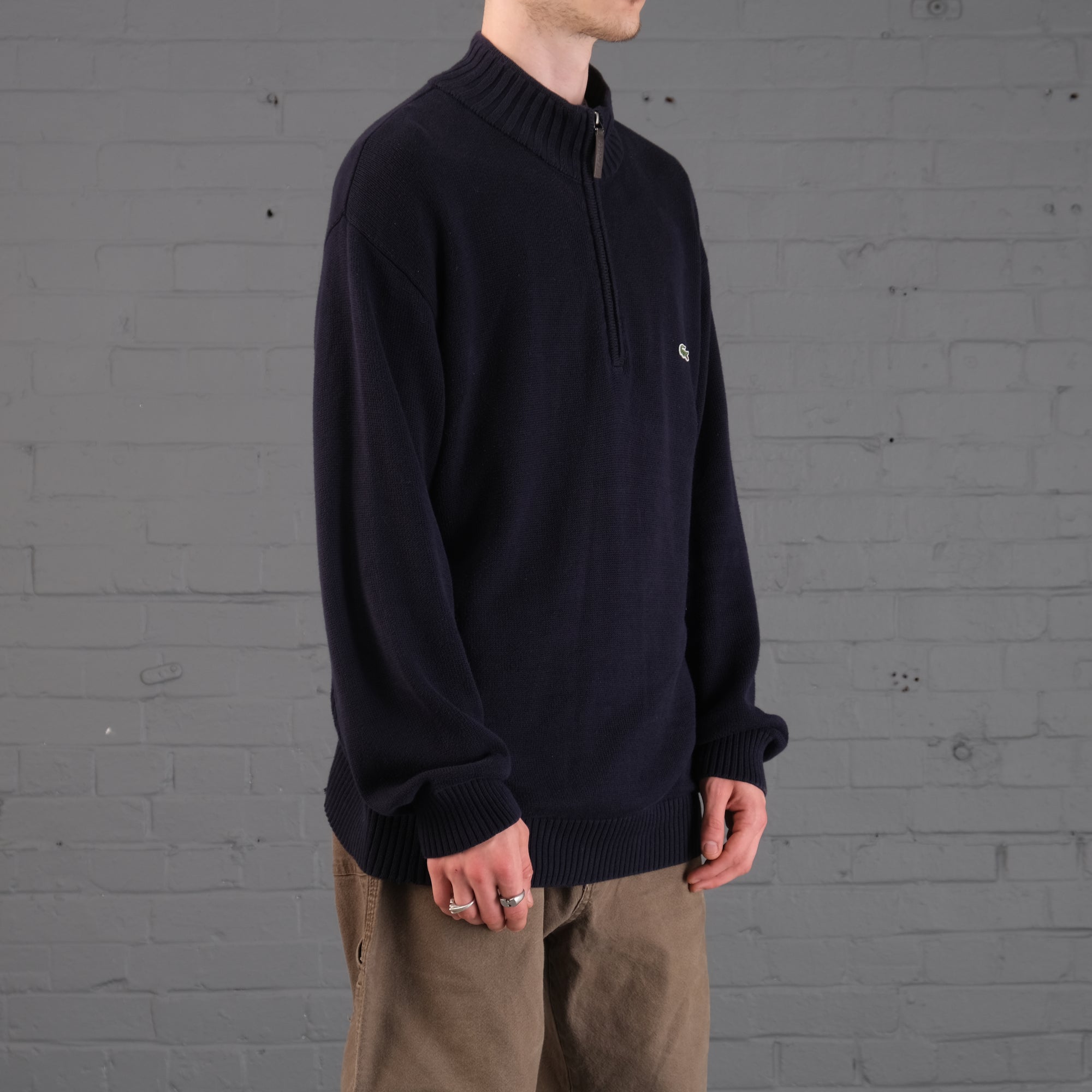 Vintage Lacoste quarter zip in Navy