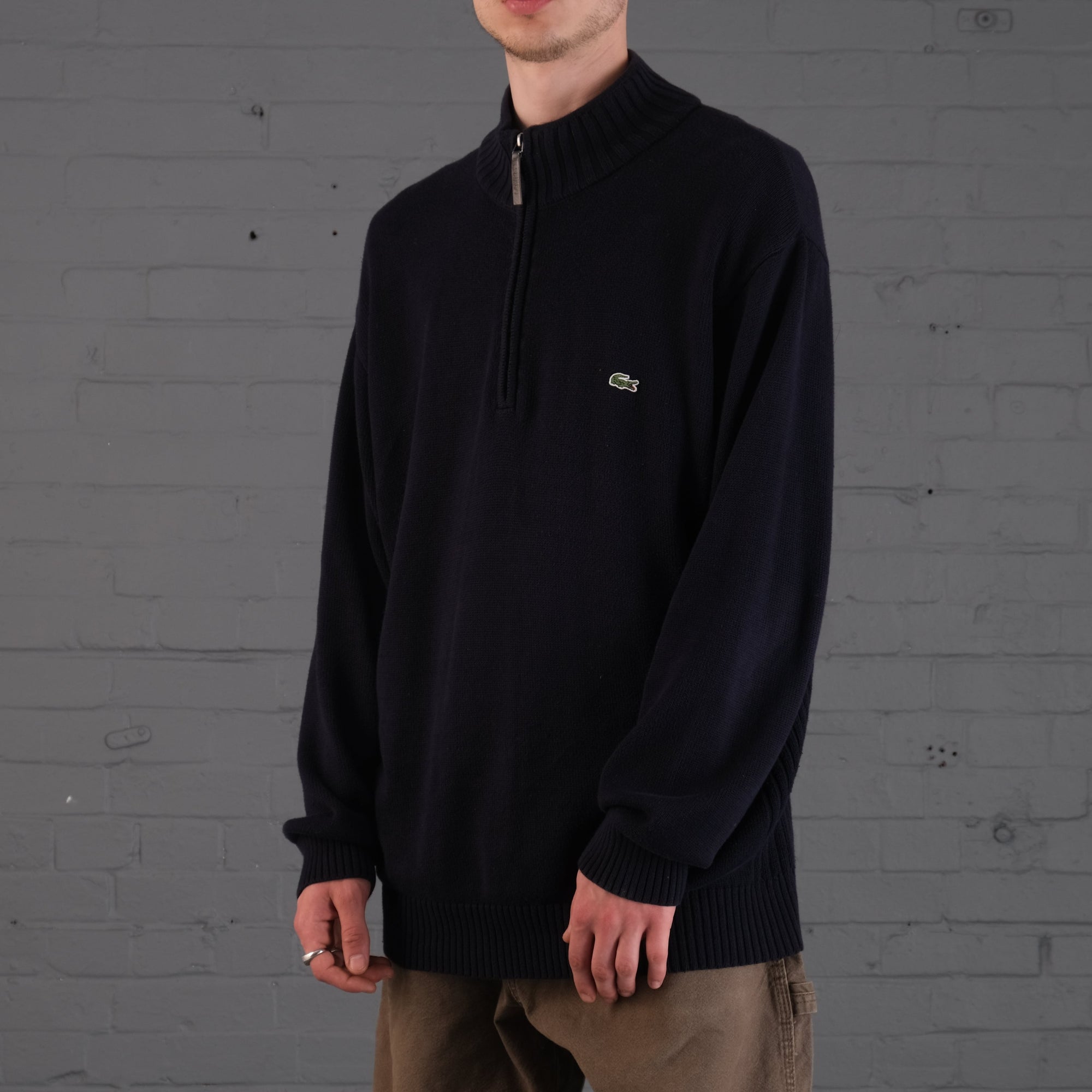 Vintage Lacoste quarter zip in Navy