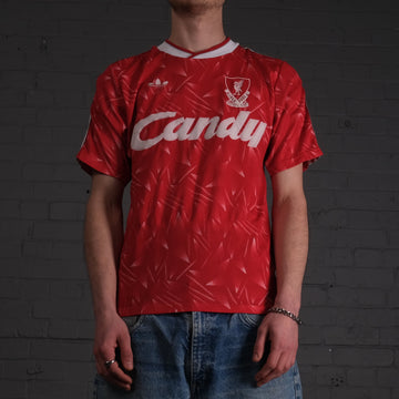 Vintage Adidas Liverpool 89-91 Home Kit Football Shirt