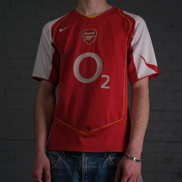 Vintage Nike Arsenal 04-05 Home Kit Football Shirt