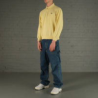 Vintage Lacoste long sleeve polo top in yellow