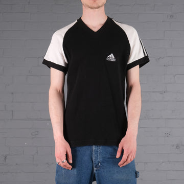 Vintage Adidas knitted style top in black