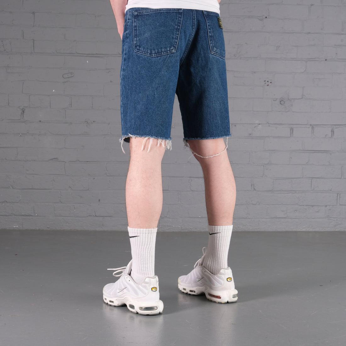 Vintage Stone Island denim shorts in blue