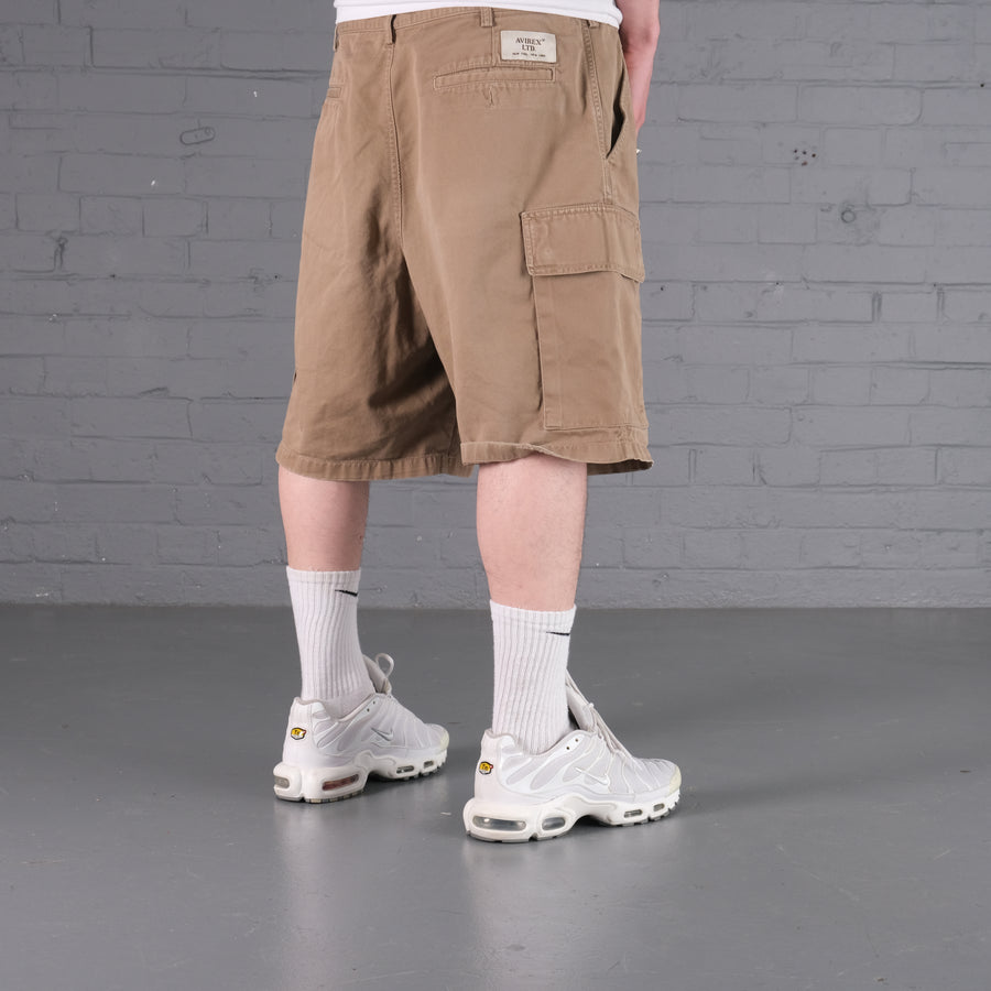 Vintage Avirex cargo shorts in beige