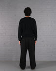 Vintage Nike Knitted V-Neck Jumper in Black