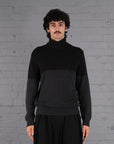 Vintage YSL Knitted Turtle Neck Jumper in Black & Grey