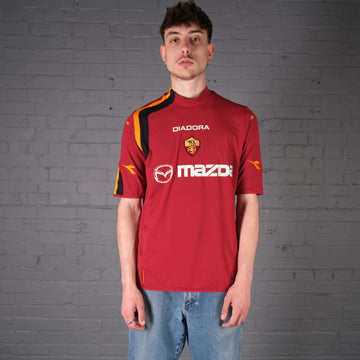 Vintage Diadora AS Roma 04-05 Home Kit Football Shirt
