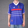 Vintage Adidas France 99-00 Home Kit Football Shirt