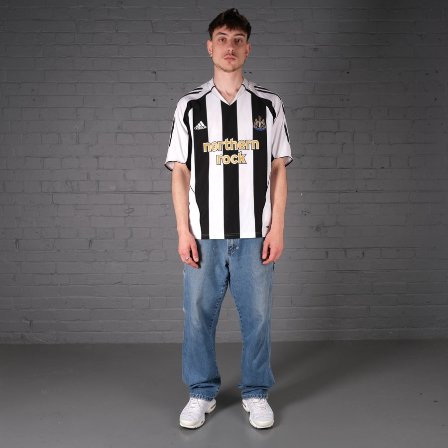 Vintage Shearer Adidas Newcastle 04-05 Home Football Shirt