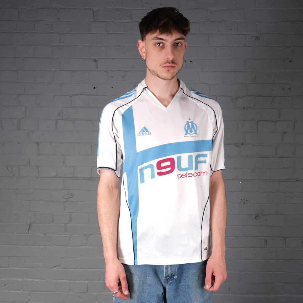 Vintage Adidas Olympique Marseille 05-06 Home Football Shirt