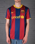 Vintage Nike FC Barcelona 10-11 Home Football Shirt