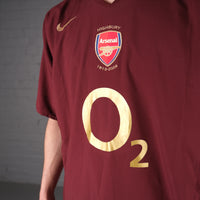 Vintage Nike Henry Arsenal 05-06 Home Kit Football Shirt
