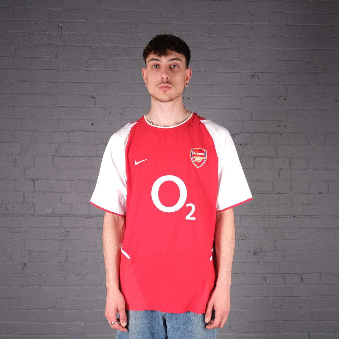 Vintage Nike Arsenal 02-03 Home Kit Football Shirt