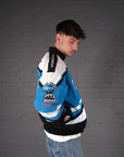 Vintage Viagra Nascar Racing Bomber Jacket in Blue and White