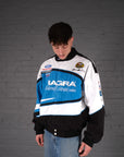 Vintage Viagra Nascar Racing Bomber Jacket in Blue and White