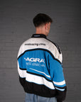 Vintage Viagra Nascar Racing Bomber Jacket in Blue and White