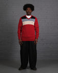 Vintage Nike Knitted V-Neck Jumper in Red