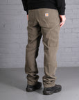 Carhartt Double Knee Jeans in Khaki Green.