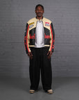 Vintage Marlboro Racing Leather Jacket in Cream & Black