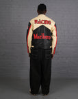 Vintage Marlboro Racing Leather Jacket in Cream & Black