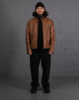 Vintage Lambretta Leather Jacket in Brown