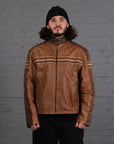 Vintage Lambretta Leather Jacket in Brown