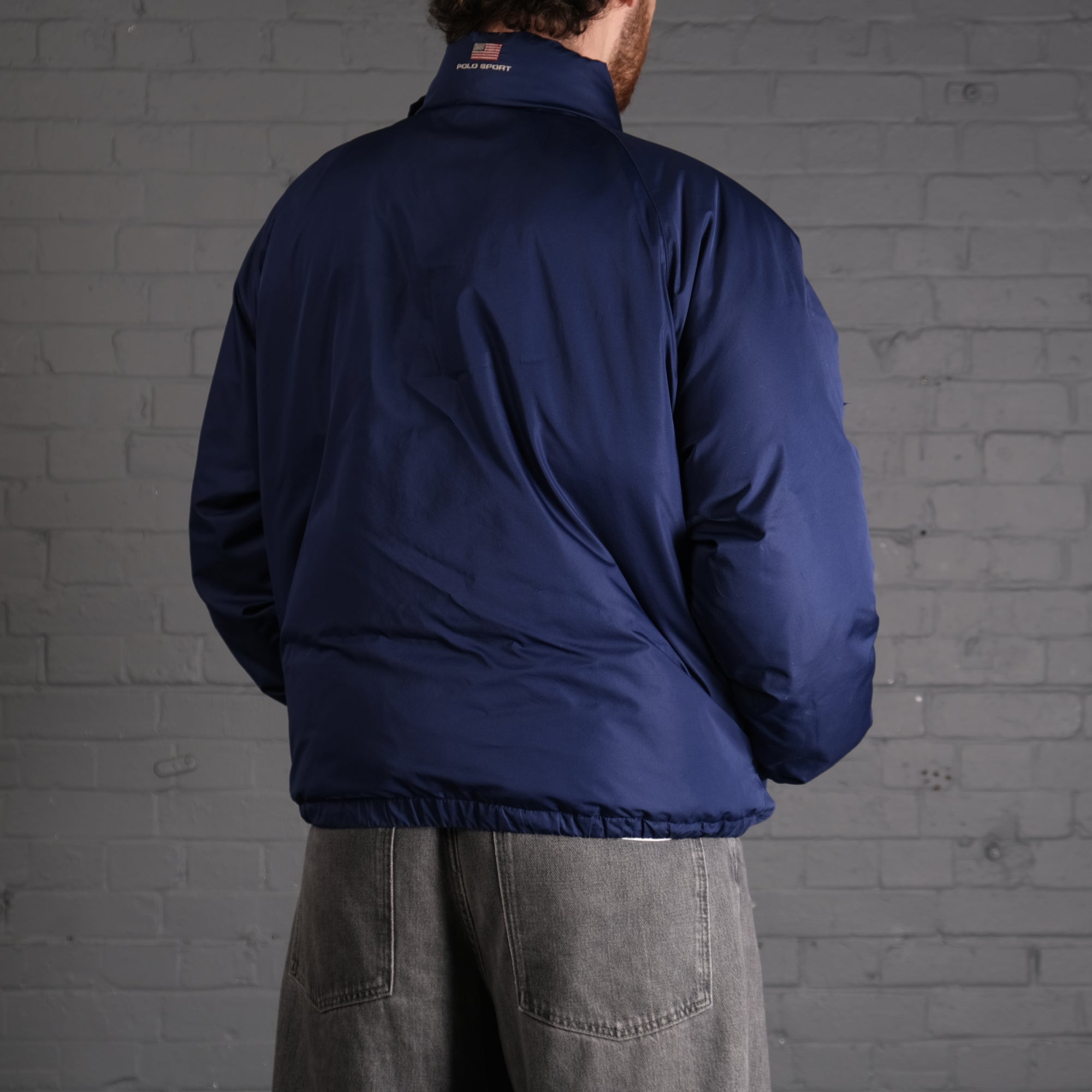 Vintage Polo Sport Puffer Jacket in Blue