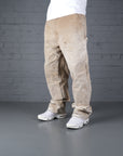 Vintage Carhartt Double Knee Jeans in Cream.