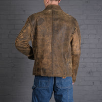 Vintage Armani Jeans leather jacket in brown