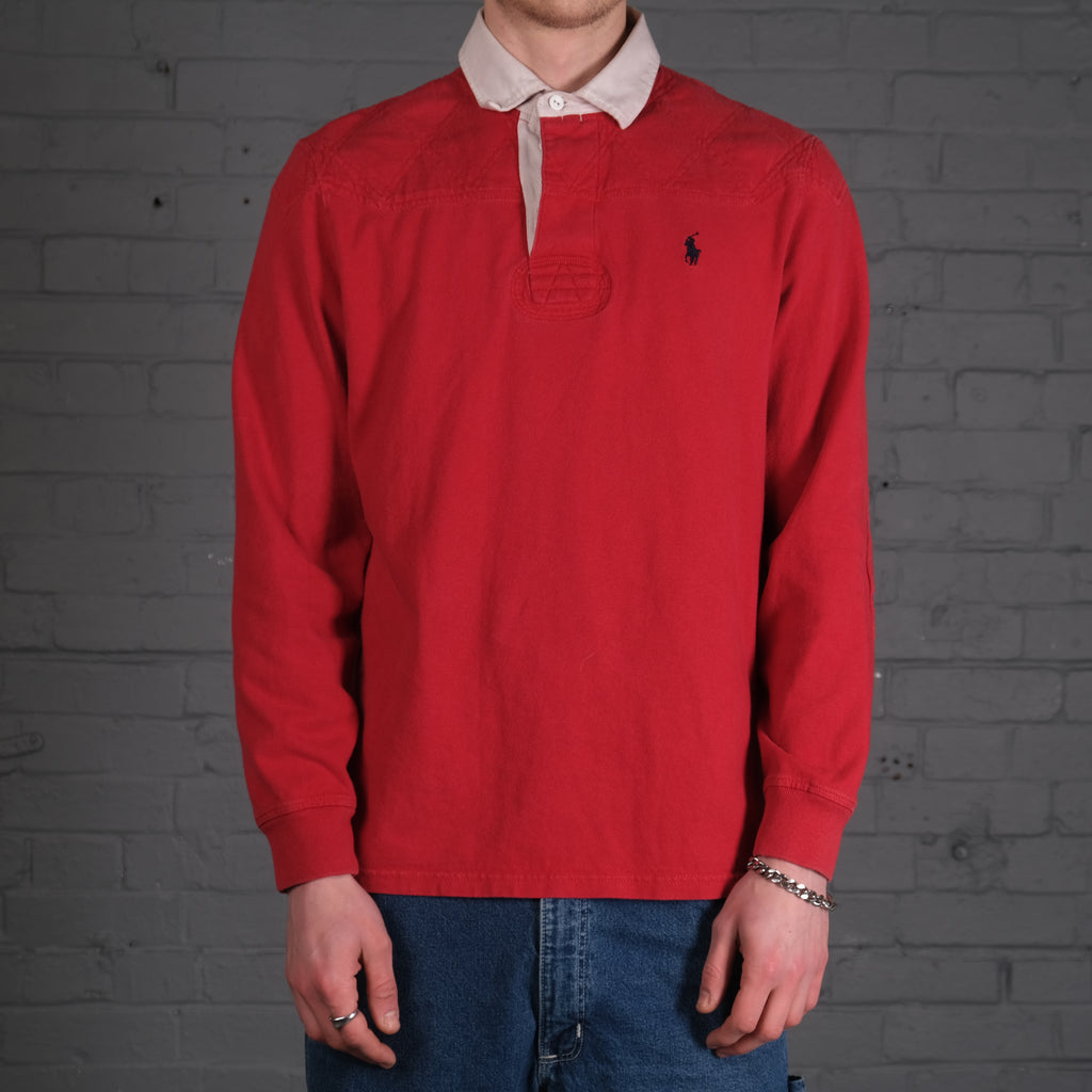 Vintage Polo Ralph Lauren rugby top in red
