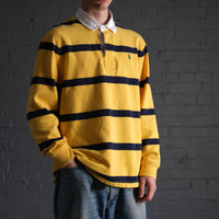 Vintage Polo Ralph Lauren Rugby Top in Yellow & Navy